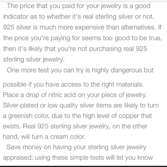 Information about Sterling Silver aka 925 silver